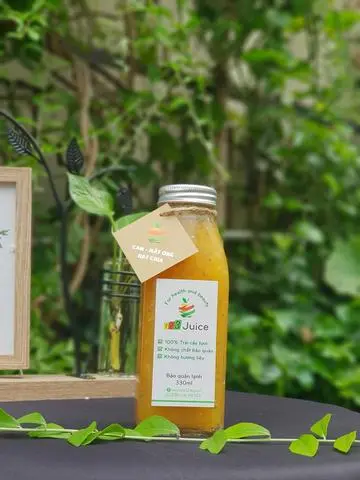 Hình ảnh Nước ép Cam - Mật ong - Hạt chia 330ml  (thủy tinh)