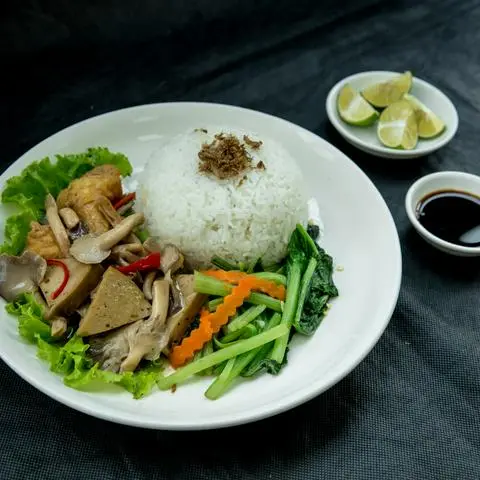 Hình ảnh Cơm Nấm Xào Chay 