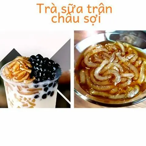 Hình ảnh Trà sữa gạo rang trân châu sợi 