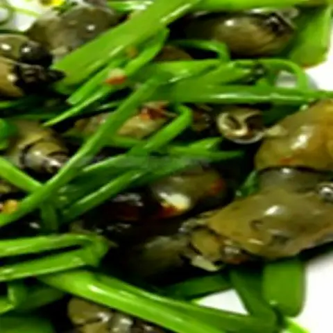 Hình ảnh Ốc Cà Na Xào Rau Muống