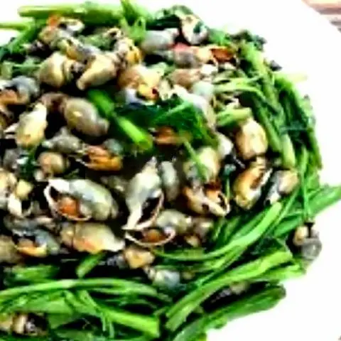 Hình ảnh Ốc cà na xào rau muống
