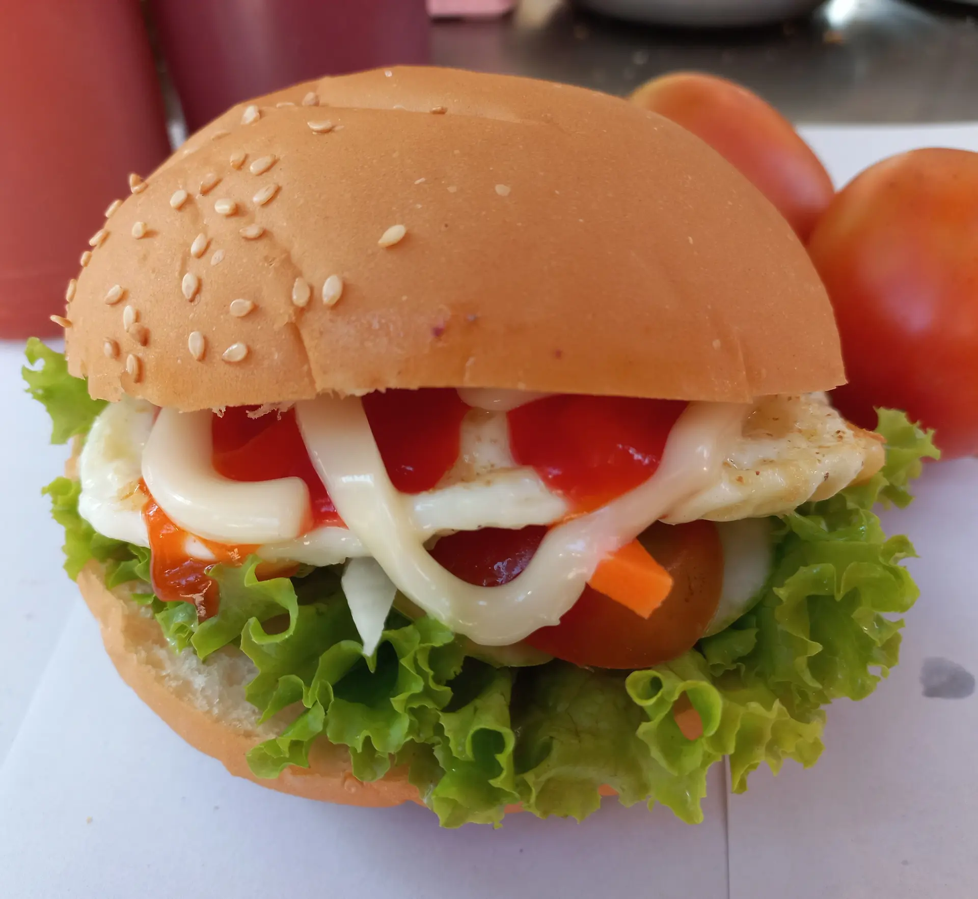 Hình ảnh Hamburger trứng