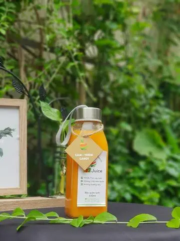 Hình ảnh Nước ép Cam thơm cà rốt 330ml (thủy tinh)
