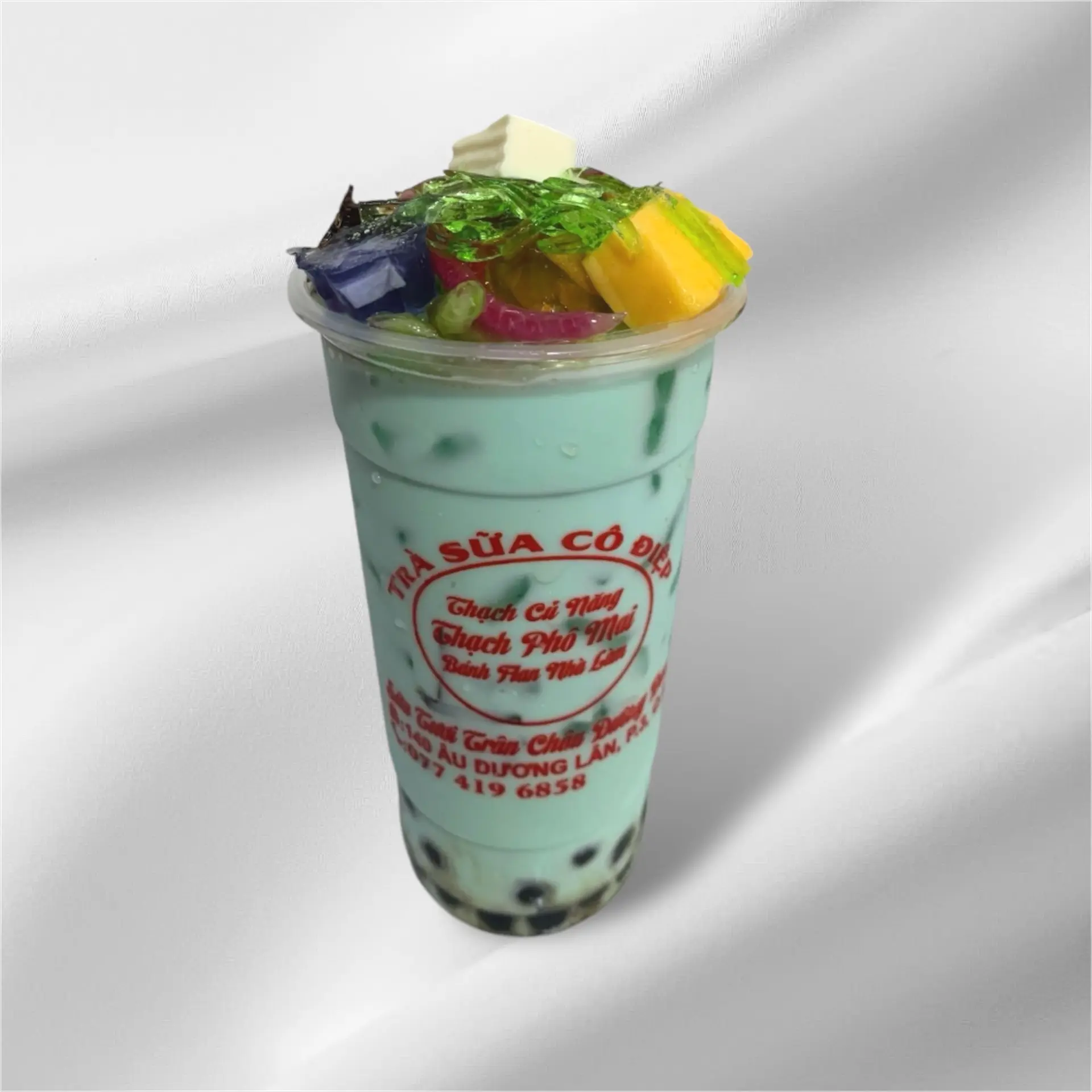 Hình ảnh Trà sữa bạc hà full topping