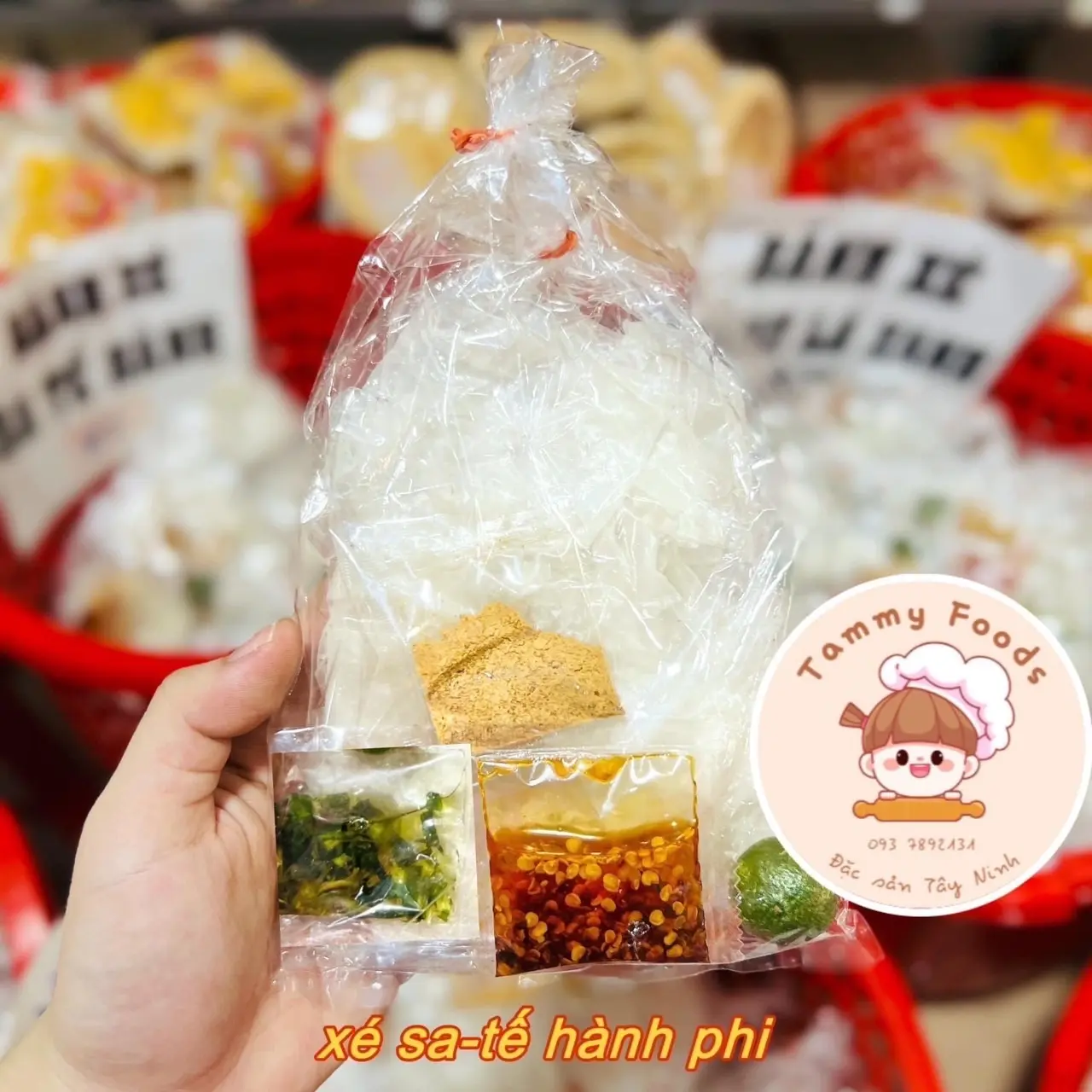 Hình ảnh Bánh tráng xé SA TẾ HÀNH PHI