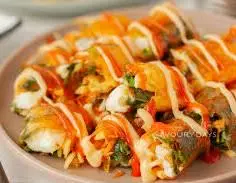 Hình ảnh Bánh tráng cuốn chà bông