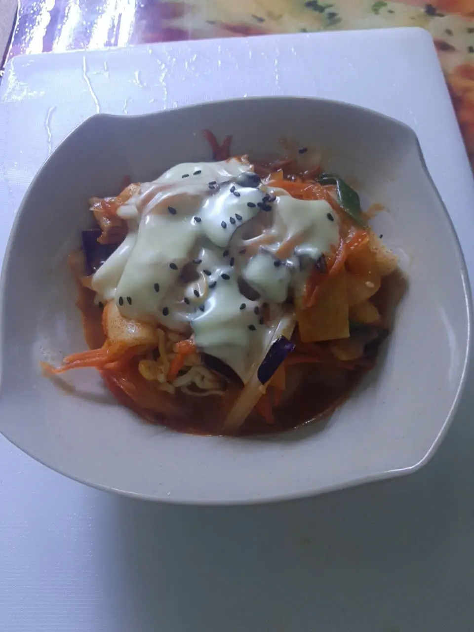 Hình ảnh Tokbokki truyền thống - cheese phô mai miếng (không thể giảm độ cay)