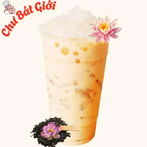 Hình ảnh Trà sữa ô long Sen trân châu trắng
