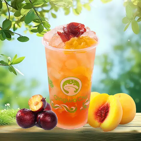 Hình ảnh Trà Olong Mận Đào (Size M 700ml)