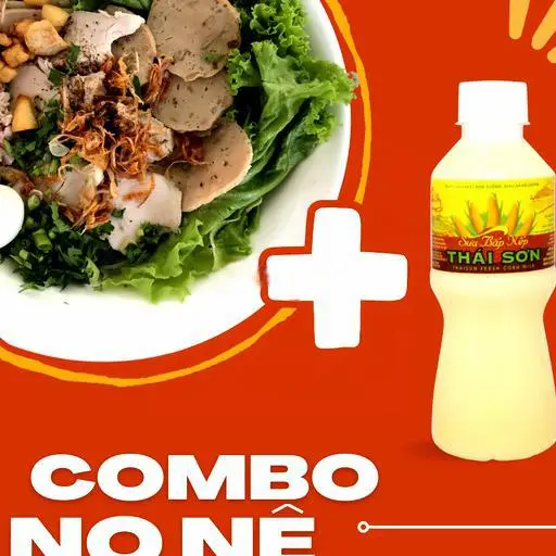 Hình ảnh Combo hủ tiếu thịt - sữa bắp