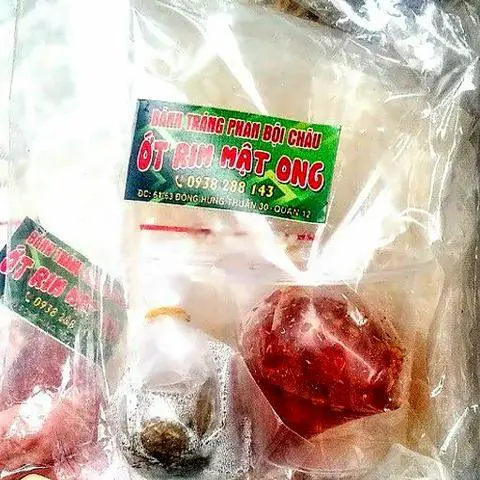 Hình ảnh Bánh tráng ớt rim mật ong