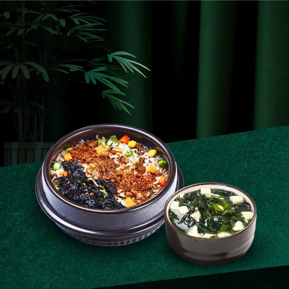 Hình ảnh Combo Cơm chiên cá mặn + Canh rong biển Nhật