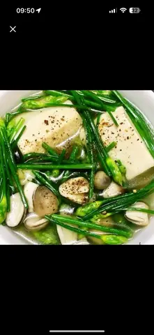 Hình ảnh Canh đậu hủ bông hẹ