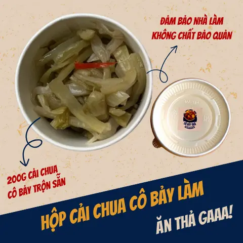 Hình ảnh Hộp cải chua cô Bảy làm "dzừa dzừa"