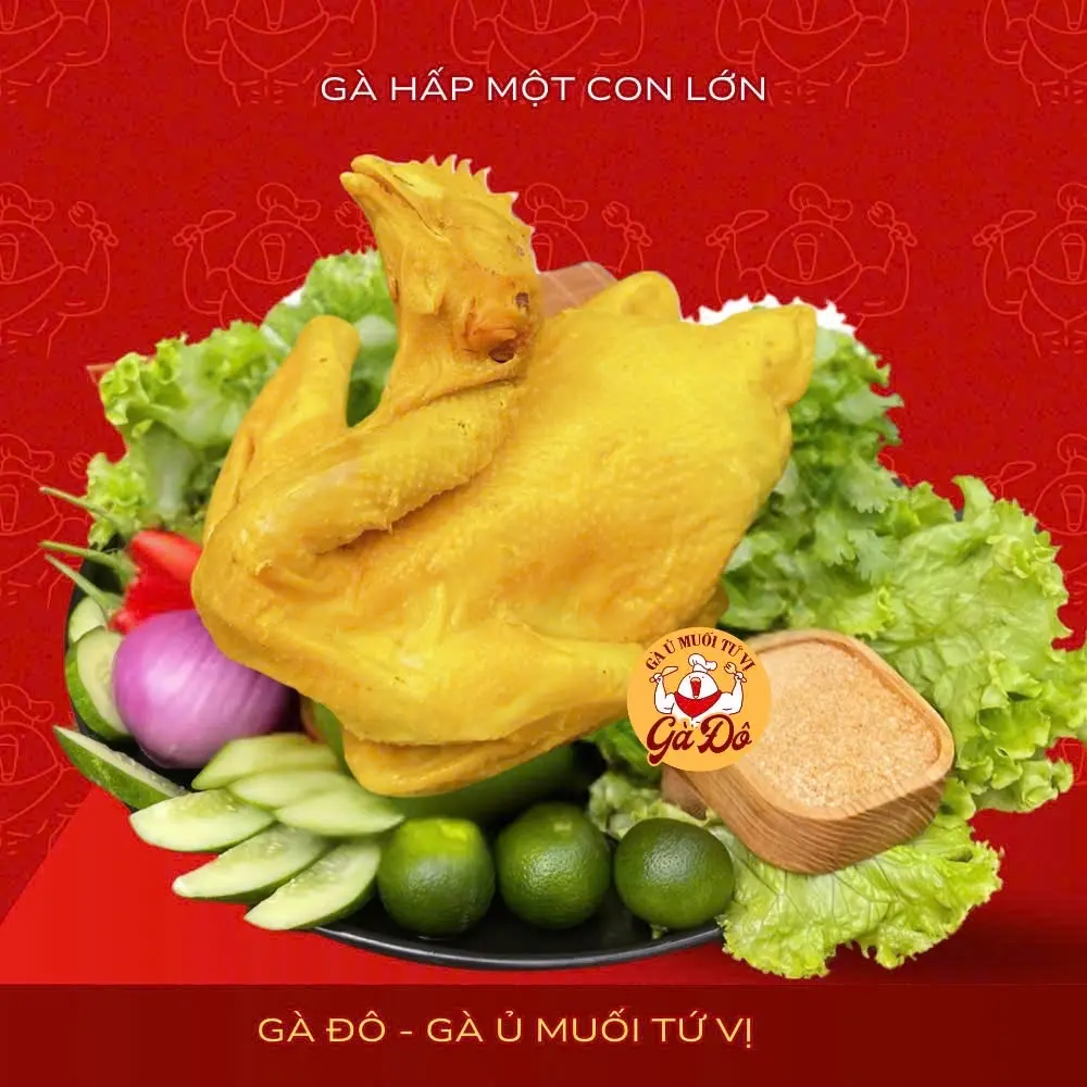 Hình ảnh Gà hấp lá chanh - 1 con - (Gà Tươi 100% **)