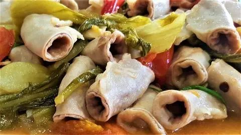 Hình ảnh phèo xào cải chua 