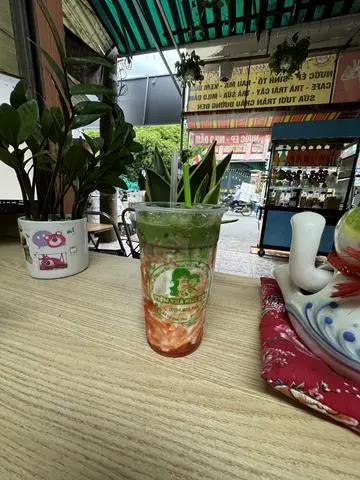 Hình ảnh matcha latte đào