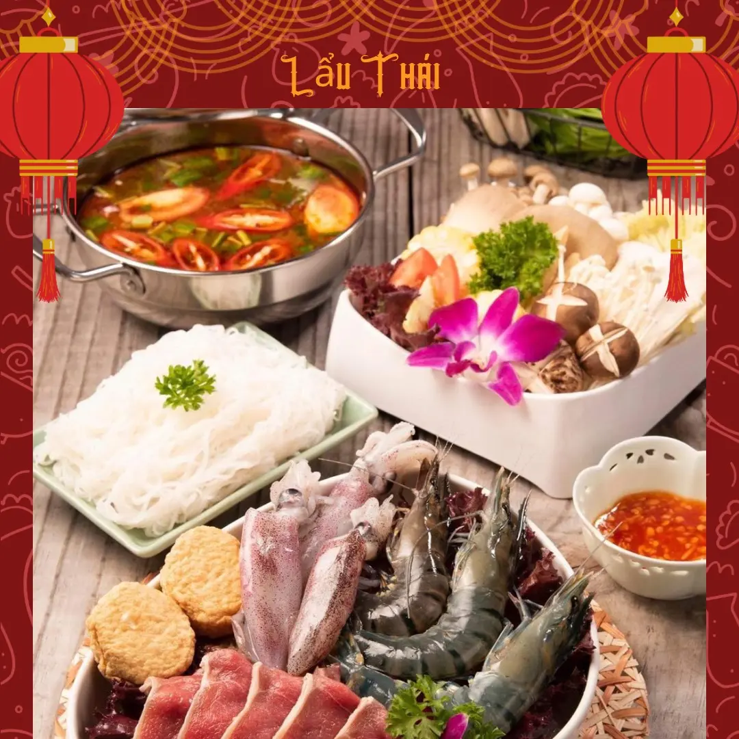 Hình ảnh BIG COMBO: 1 Lẩu Thái + 4 Coca-Cola + Mực thêm - tôm Thêm