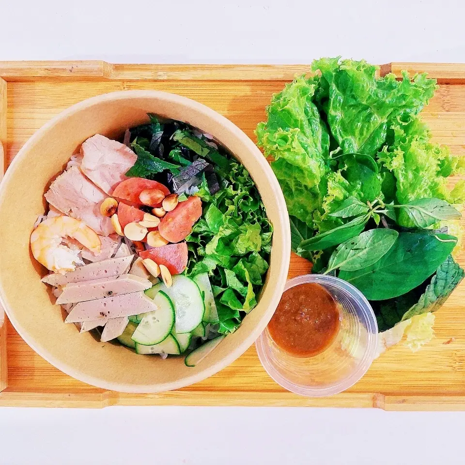 Hình ảnh Combo bún mắm nêm + 1 ly nước lơn