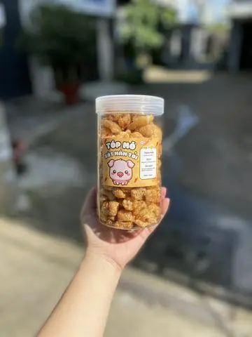 Hình ảnh Tóp Mỡ Sốt Mắm Tỏi Siêu Giòn Đậm Vị - Hũ 300g