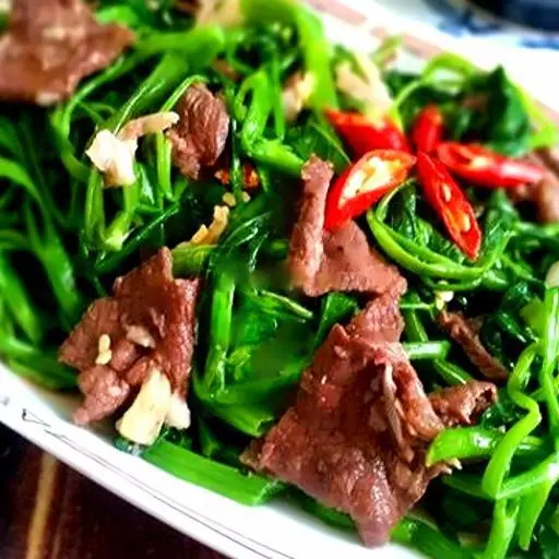 Hình ảnh Rau Muống Xào Bò