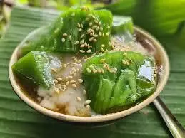 Hình ảnh Bánh đúc gân Lá Dứa đặc sản miền tây, nước cốt dừa
