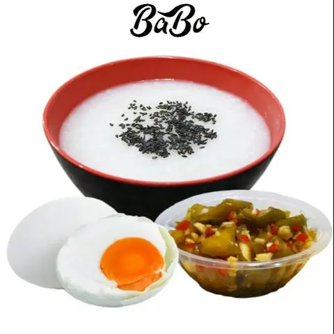 Hình ảnh Cháo Trứng Muối + Dưa Mắm
