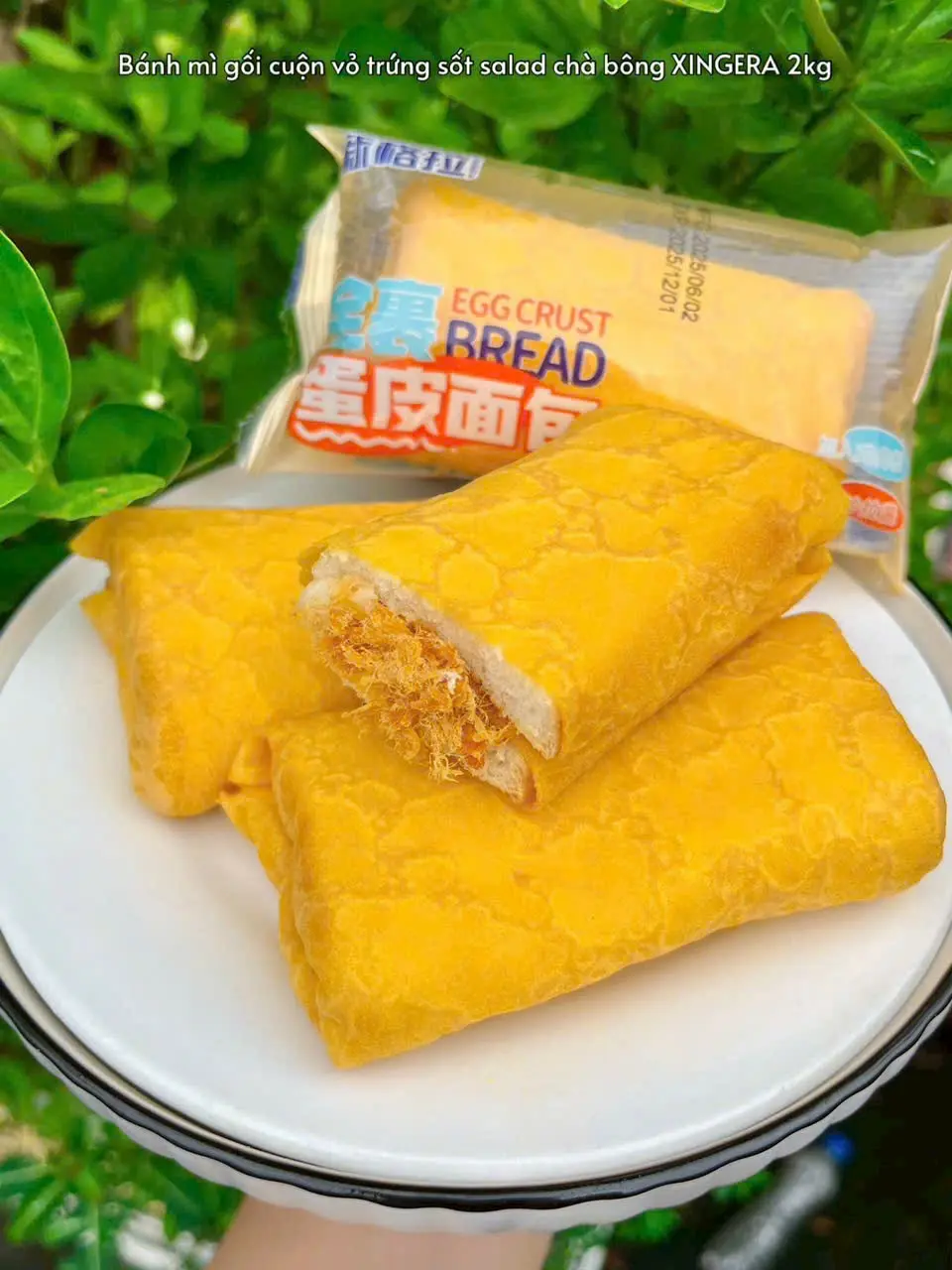 Hình ảnh bánh mì cuộn sốt chà bông 