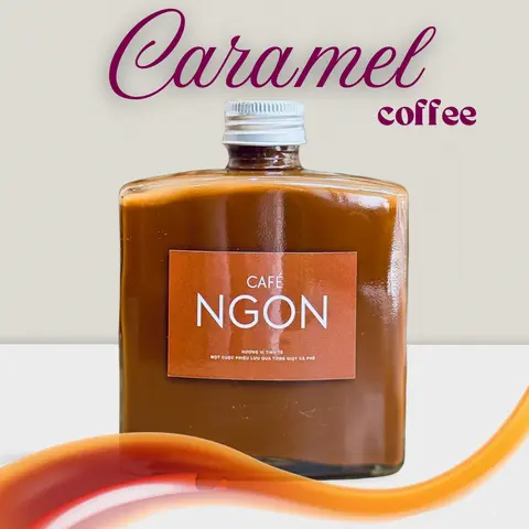 Hình ảnh Cafe Caramel/ Caramel coffee + Tặng ly đá