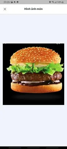 Hình ảnh Hamburger bò