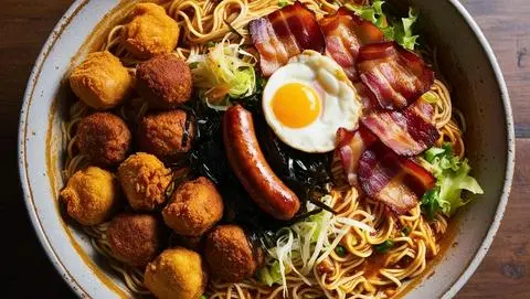 Hình ảnh Mì trộn SIÊU TOPPING Truyền thống