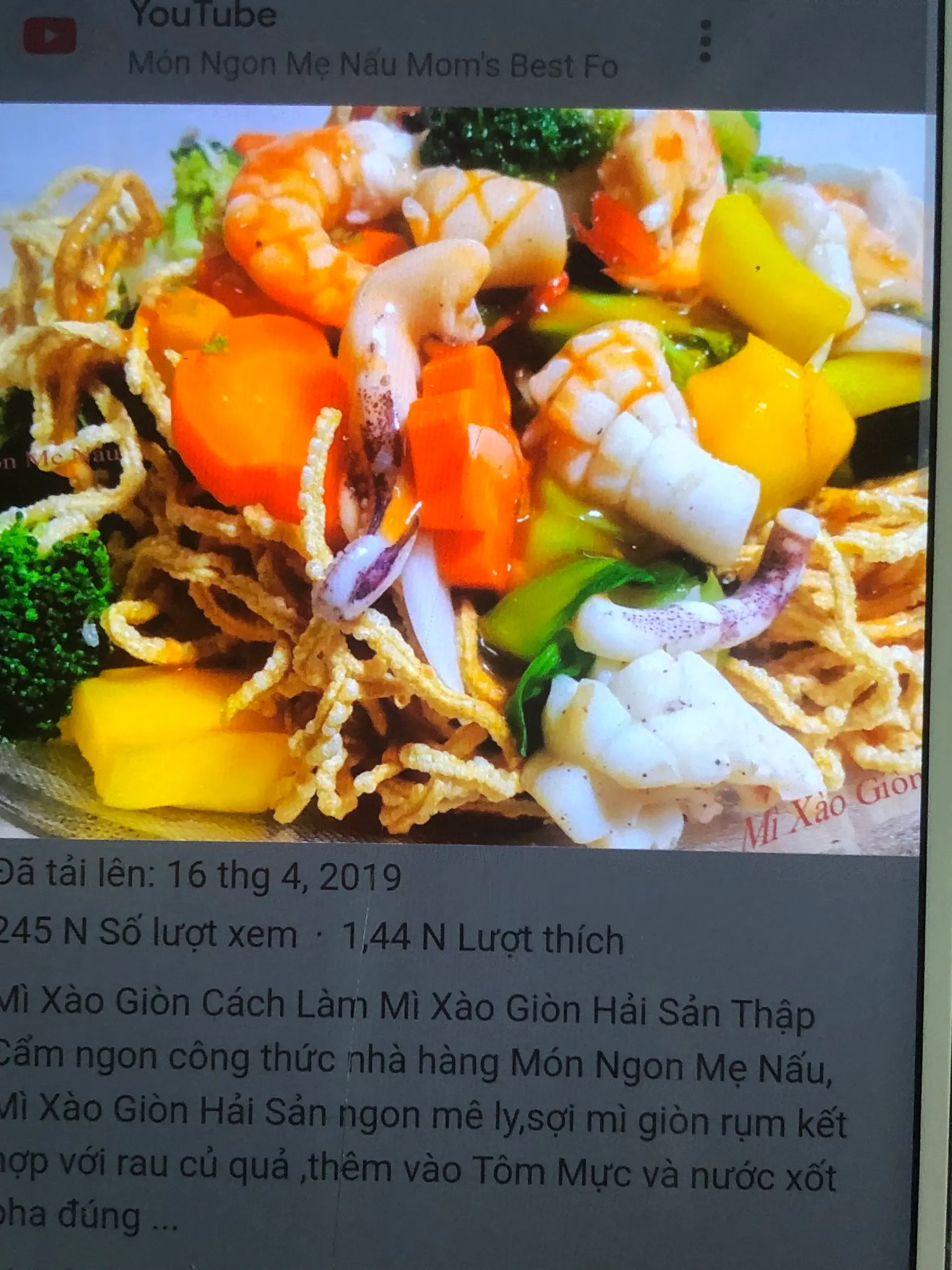 Hình ảnh Mì Xào Giòn Hải Sản