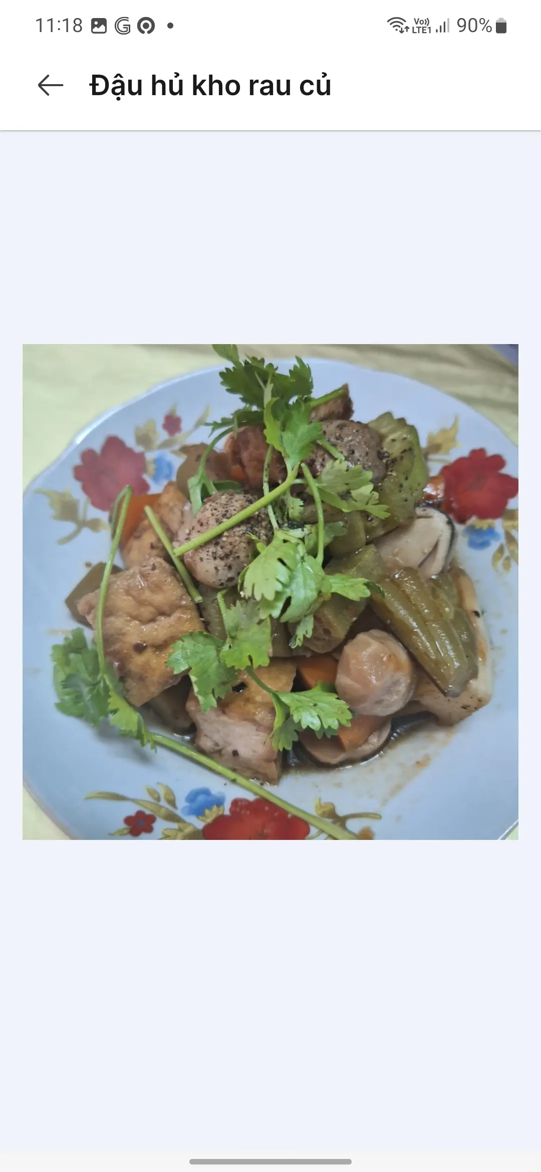Hình ảnh Cơm Đậu hủ kho rau củ 
