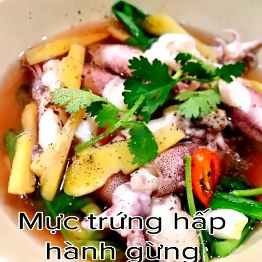 Hình ảnh Mực trứng hấp hành gừng