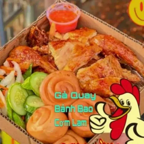 Hình ảnh Gà quay 1 con - 4 bánh bao