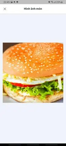 Hình ảnh Hamburger trứng