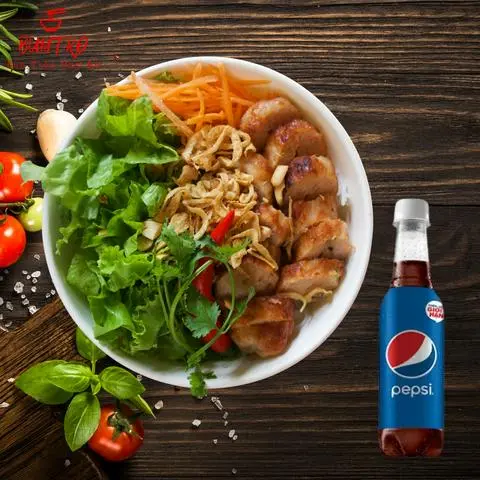 Hình ảnh Combo Bún Trộn Nem Nướng + Pepsi