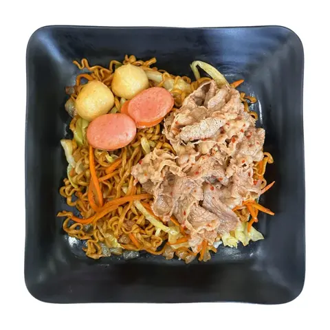 Hình ảnh Mì Trộn Tương Đen Ba Chỉ Bò Mỹ