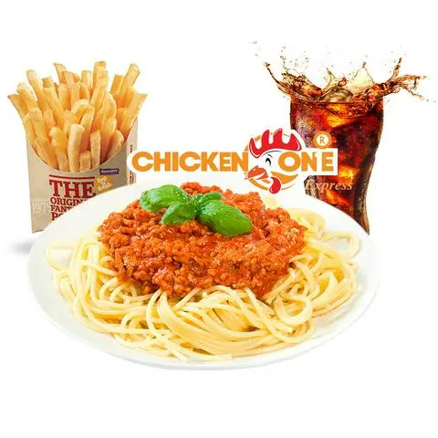Hình ảnh Mì Ý Bò Bằm + Khoai Tây+ 1 Pepsi ly