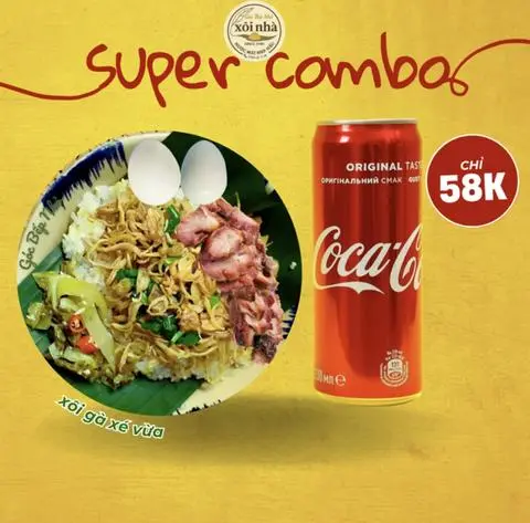 Hình ảnh Xôi gà xé vừa - coca cola