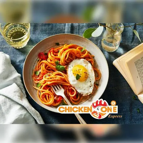 Hình ảnh Mì Ý Bò Bằm + Xúc Xích +Trứng Chiên
