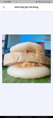 Hình ảnh Bánh dày kẹp chả + chà bông