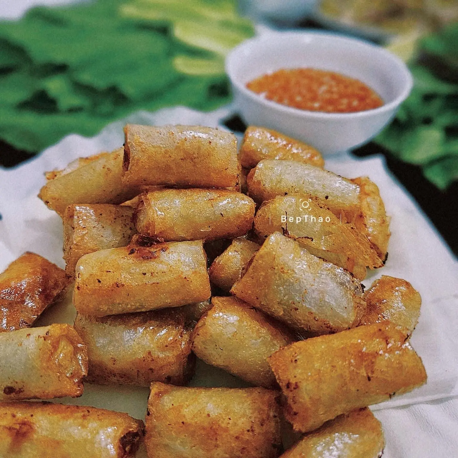 Hình ảnh Cơm chả ram chiên giòn ( kèm mắm tỏi)