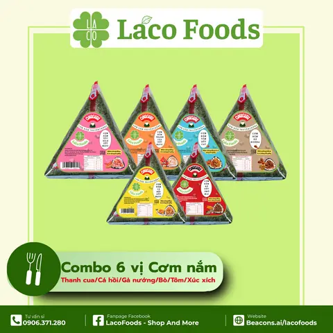 Hình ảnh Combo 6 Vị Cơm Nắm