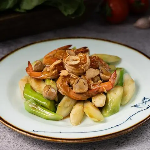 Hình ảnh Cải Rổ Xào Tôm