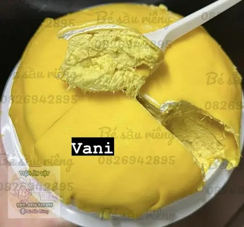 Hình ảnh Bánh Crep Sầu Riêng Ngàn lớp Truyền thống 14cm 450g