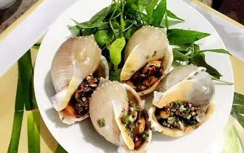 Hình ảnh ốc tỏi nướng tiêu xanh