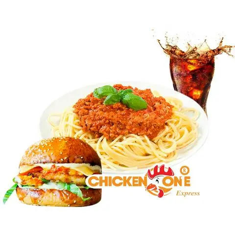 Hình ảnh Mì Ý Bò Bằm + Humburger + 1 Ly  Pepsi 