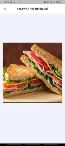 Hình ảnh sandwich kẹp thịt nguội