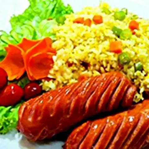 Hình ảnh Cơm Xúc Xích Chiên